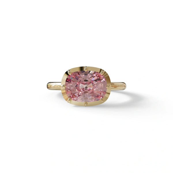 3 to 5 Carat Pink Lab Grown Diamond Engagement Ring · Cushion Cut Bezel Set | Reverie