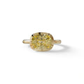 3 to 5 Carat Yellow Lab Grown Diamond Engagement Ring · Cushion Cut Bezel Set | Reverie - view 1