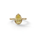 3 to 5 Carat Yellow Lab Grown Diamond Engagement Ring · Pear Cut Bezel Set | Mirage - 3 Carat / 10K Solid Gold / Yellow