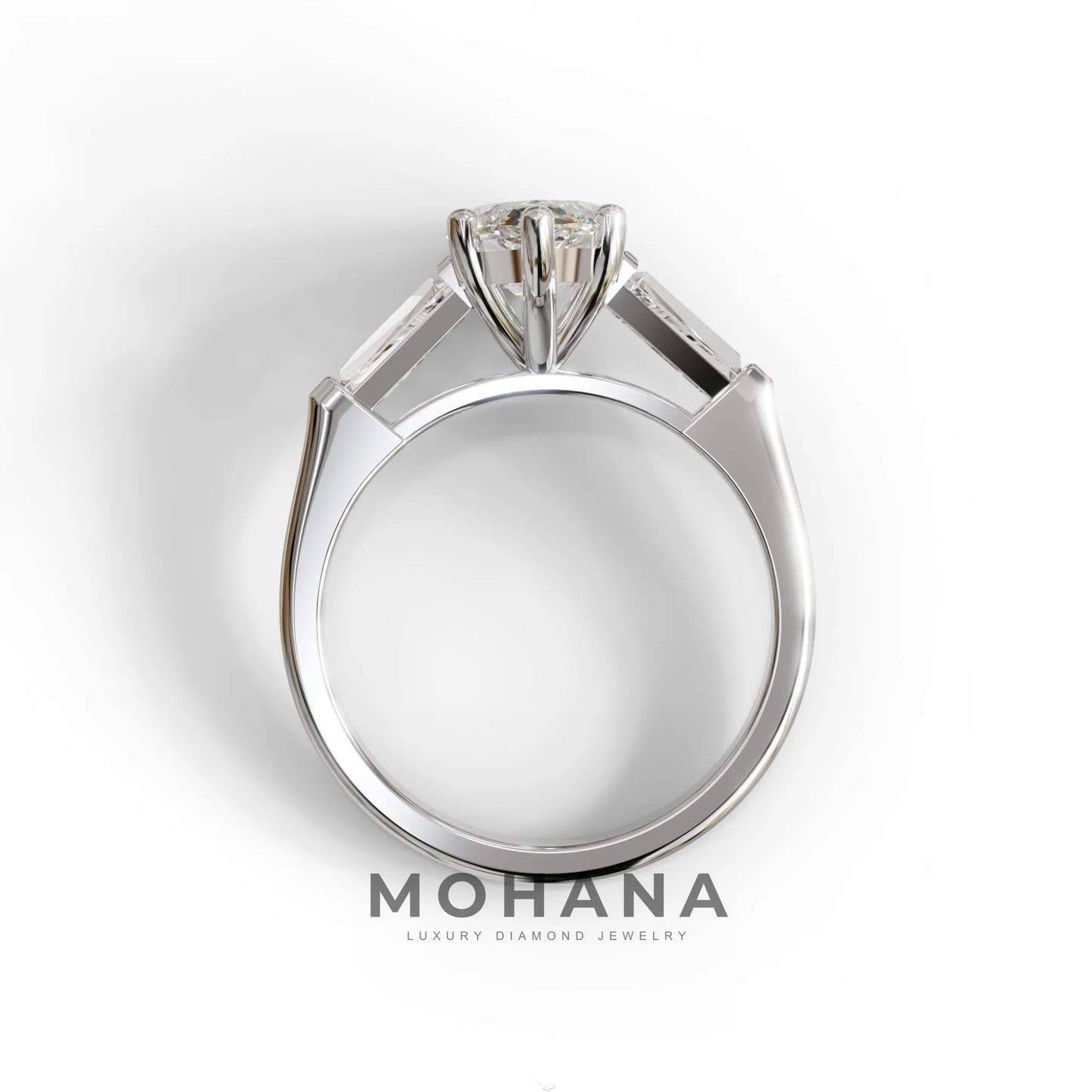 E-VVS Marquise & Tapered Baguette Multi Stone Engagement Ring