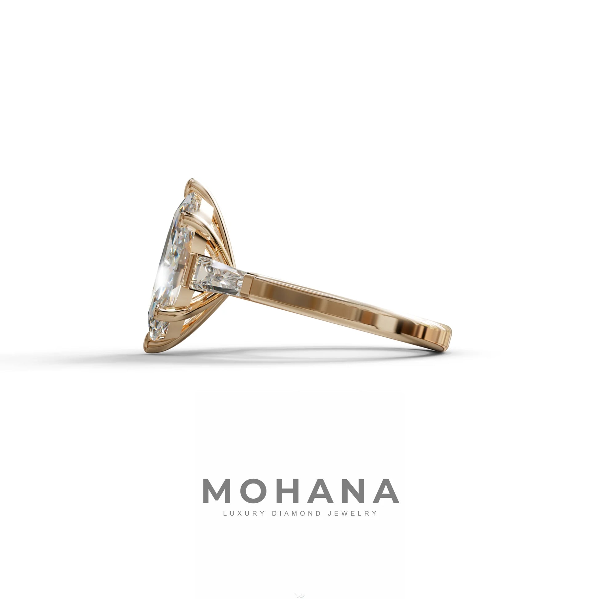 E-VVS Marquise & Tapered Baguette Multi Stone Engagement Ring