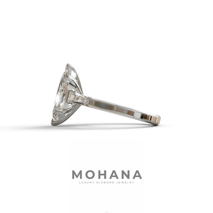 E-VVS Marquise & Tapered Baguette Multi Stone Engagement Ring