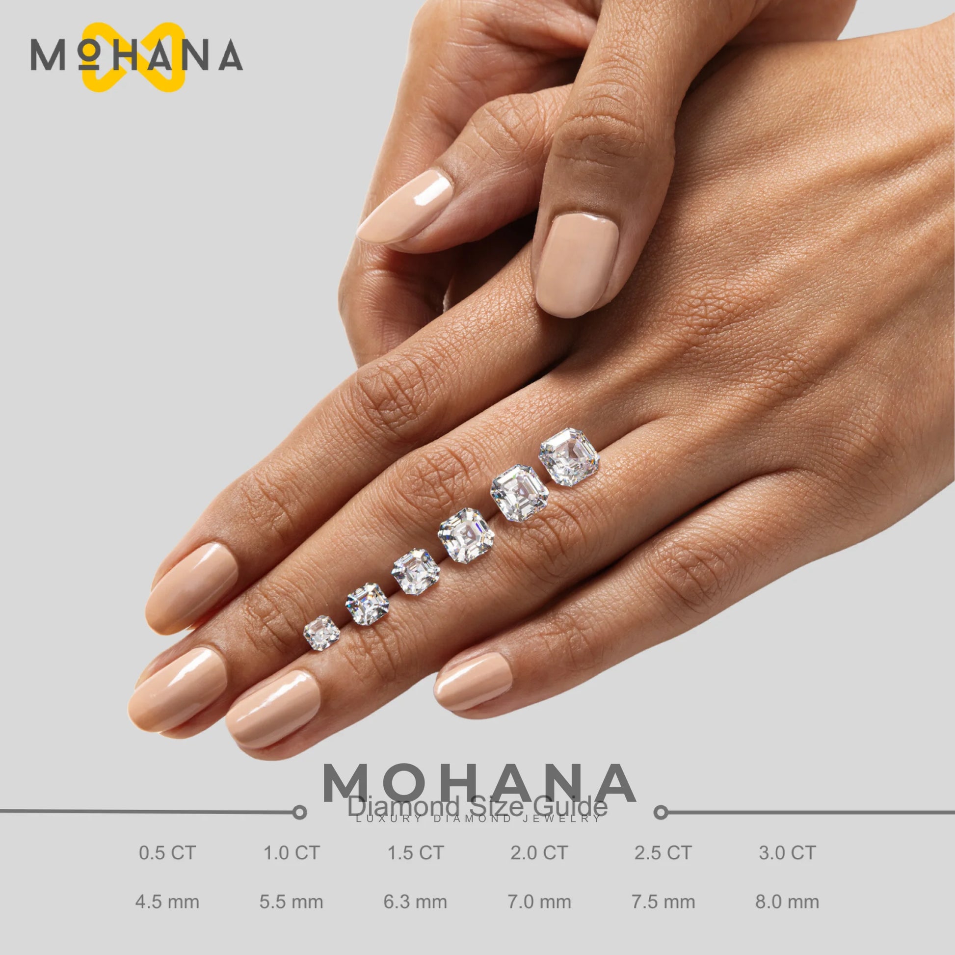 3 carat Asscher Cut Pink lab Diamond Engagement Ring - Vetra