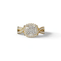 3 Carat E VVS Cushion Cut Lab Grown Diamond Engagement Ring - Odessa - 10K Solid Gold / Yellow Gold