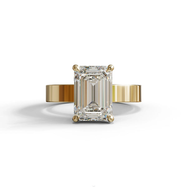 3 Carat Lab Grown Diamond Engagement Ring – Emerald Cut Solitaire