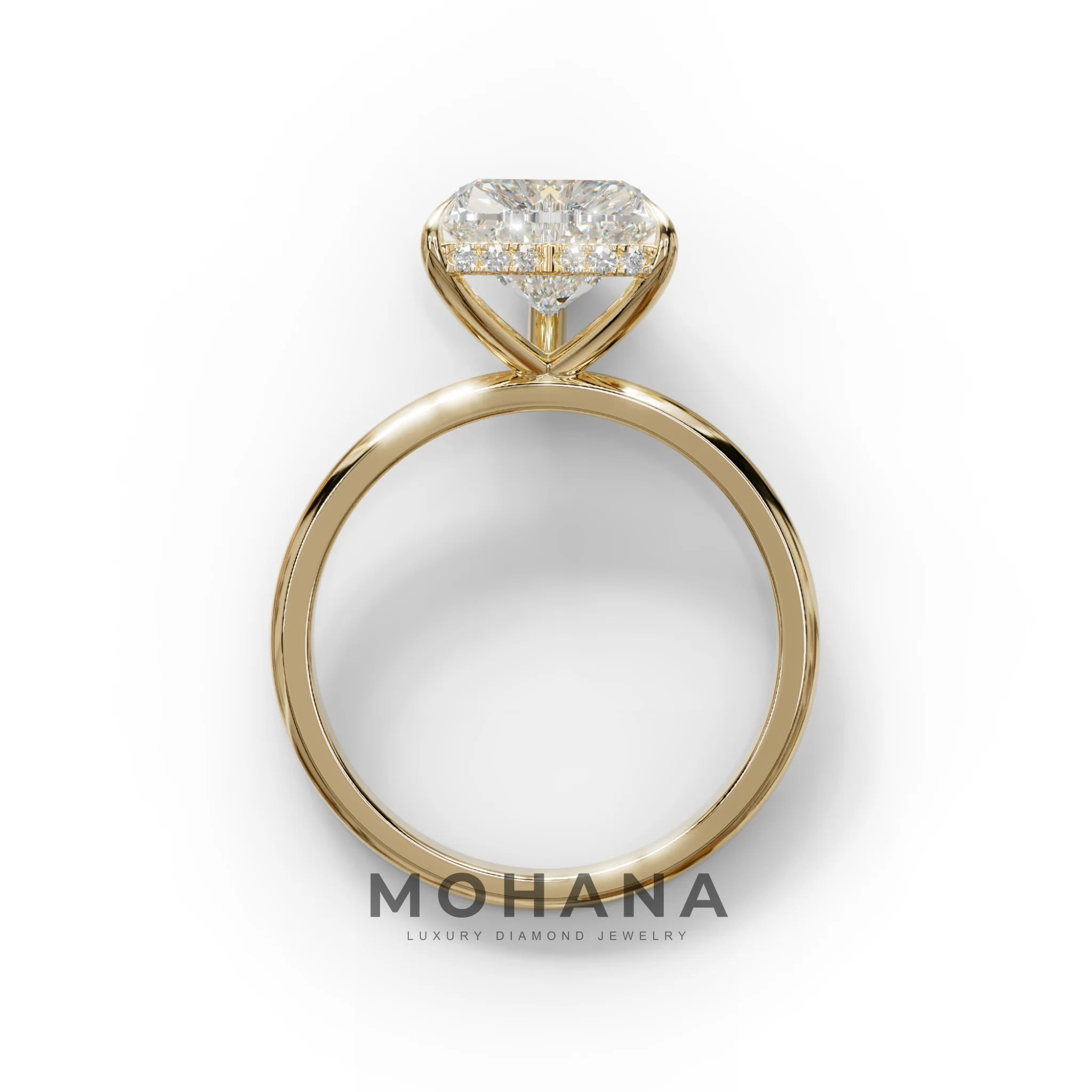 3 Carat E VVS Heart Cut Hidden Halo Set Lab Grown Diamond Engagement Ring