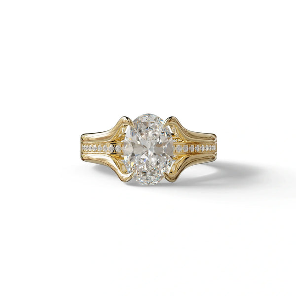 3 Carat Lab Grown Diamond Engagement Ring – Oval Cut Halo