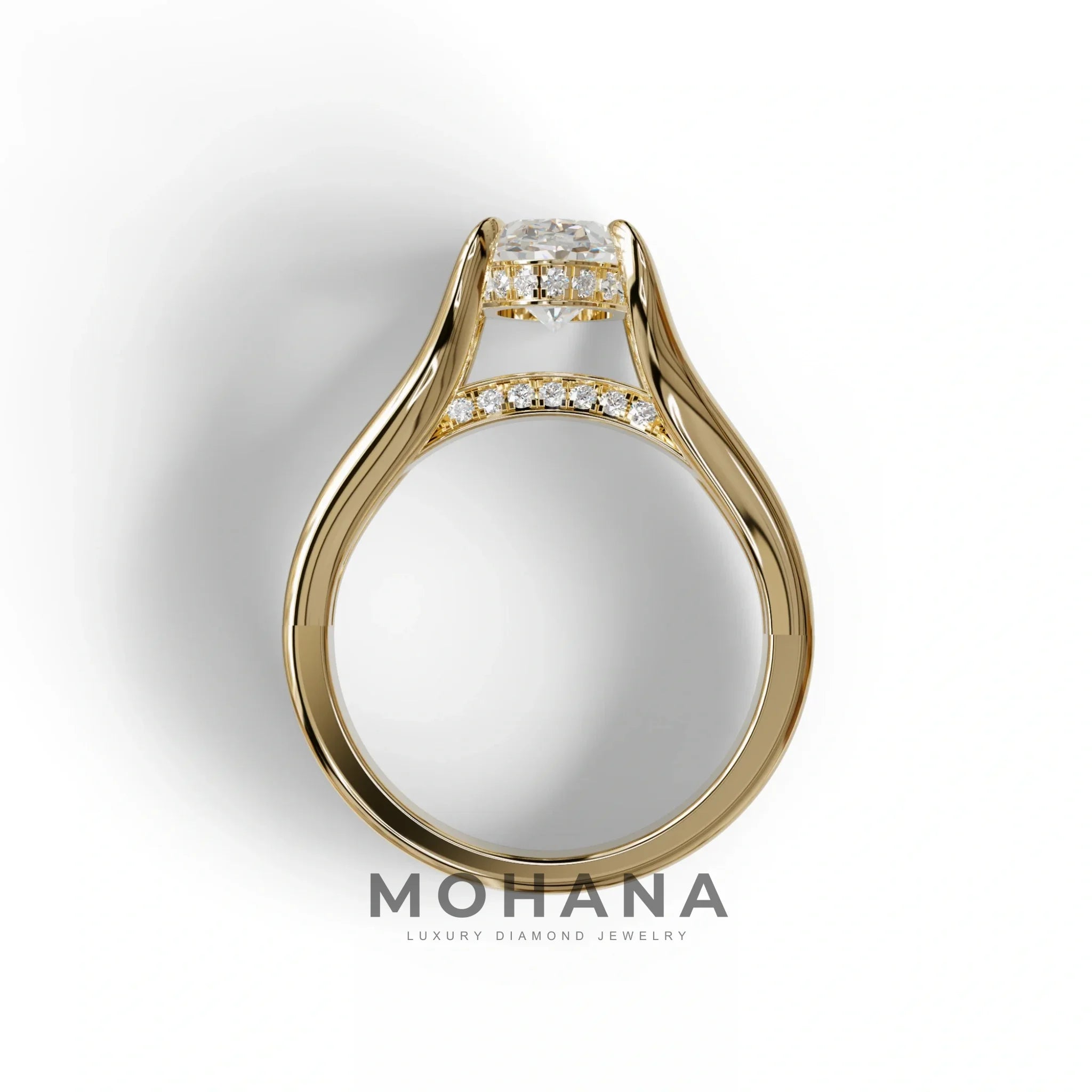3 Carat E VVS Oval Cut Lab Diamond Engagement Ring - Beverly