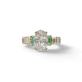 3 Carat E-VVS Oval Cut Lab-Grown Diamond Wedding Ring – Bellora - 10K Solid Gold / Yellow Gold