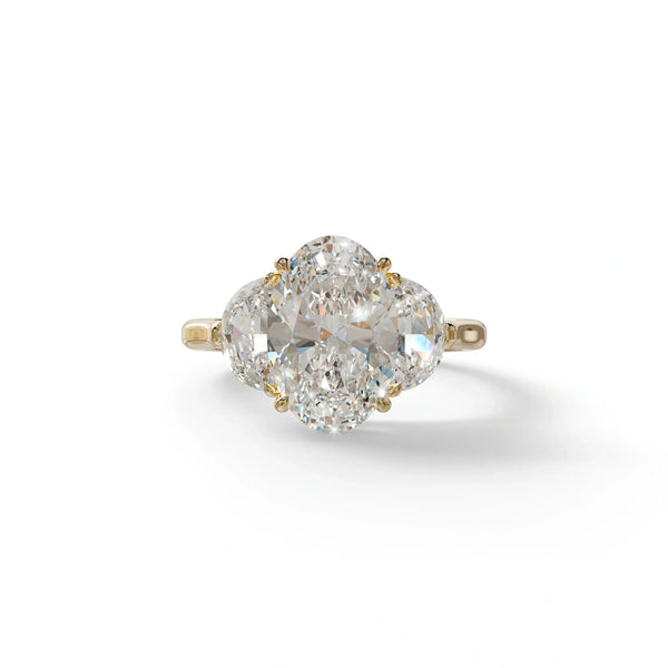 3 Carat Lab Grown Diamond Engagement Ring · Oval Cut Three Stone | Constellation