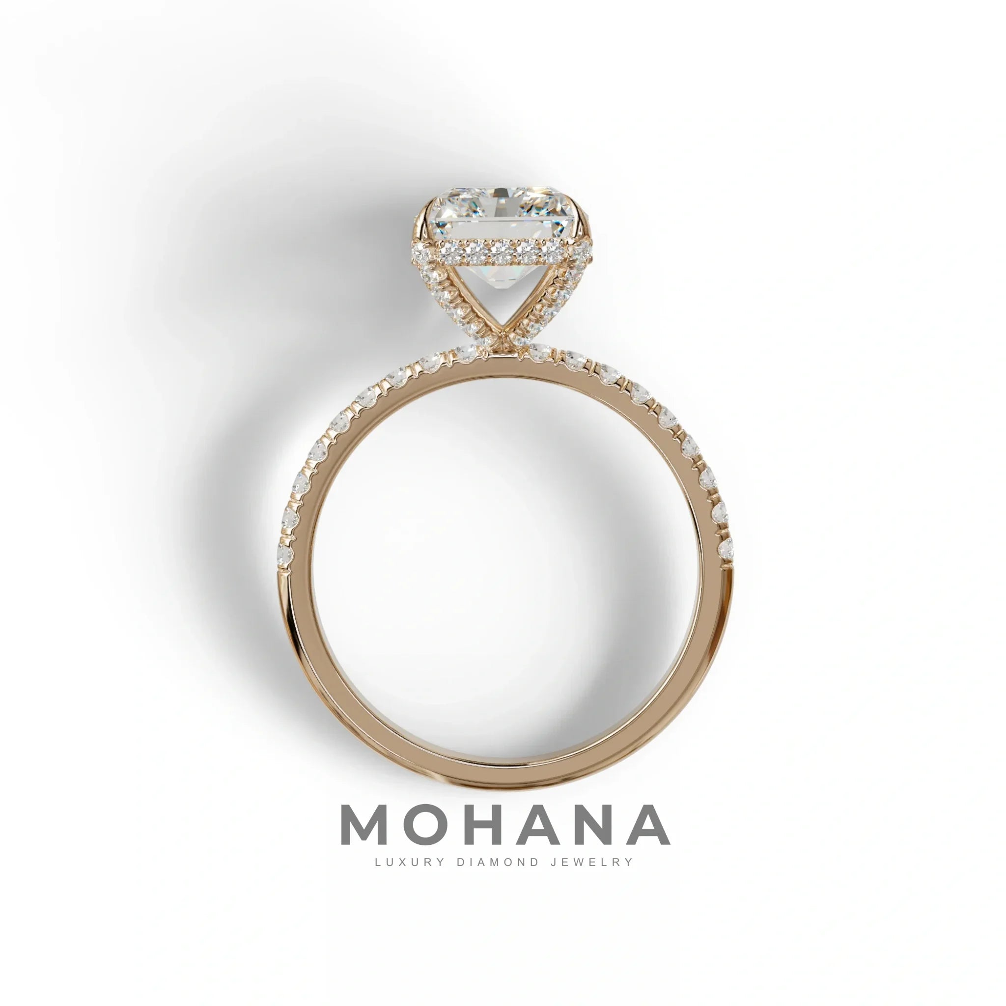 3 Carat E/VVS Radiant Cut Lab Diamond Ring -Monica