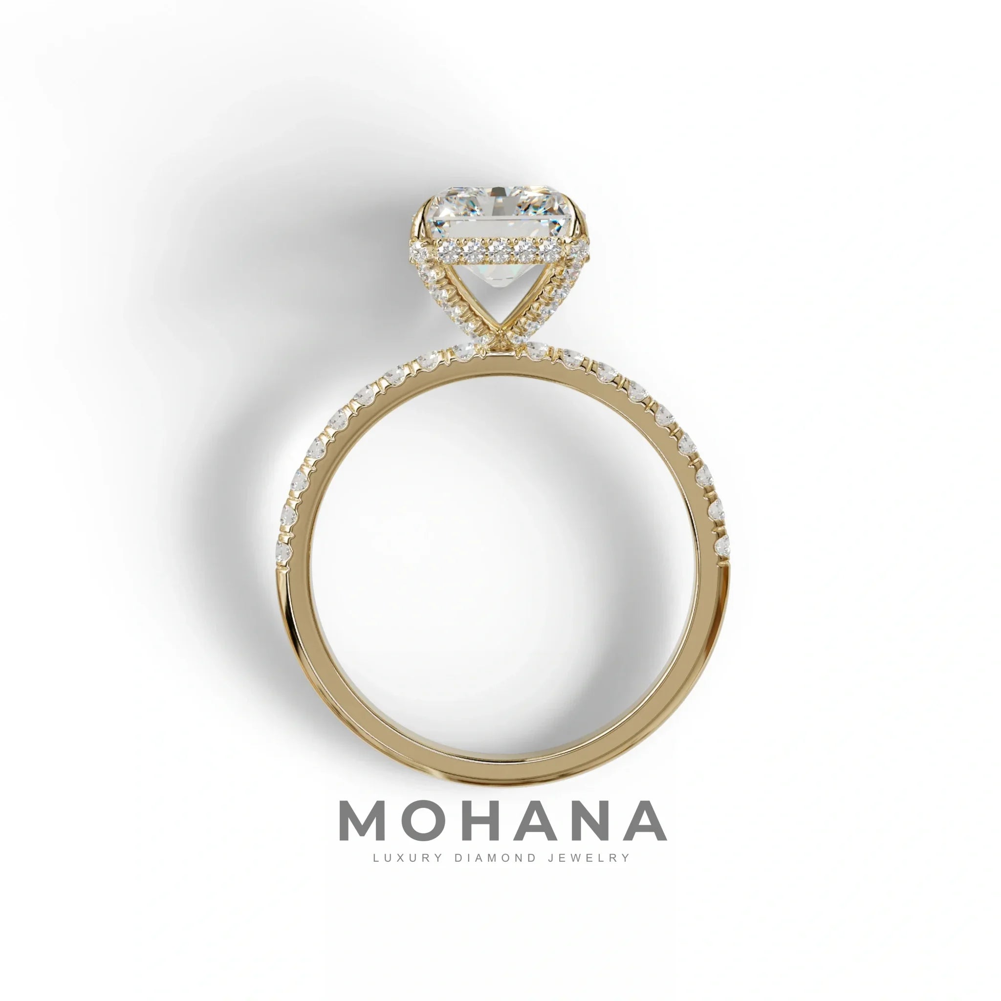 3 Carat E/VVS Radiant Cut Lab Diamond Ring -Monica