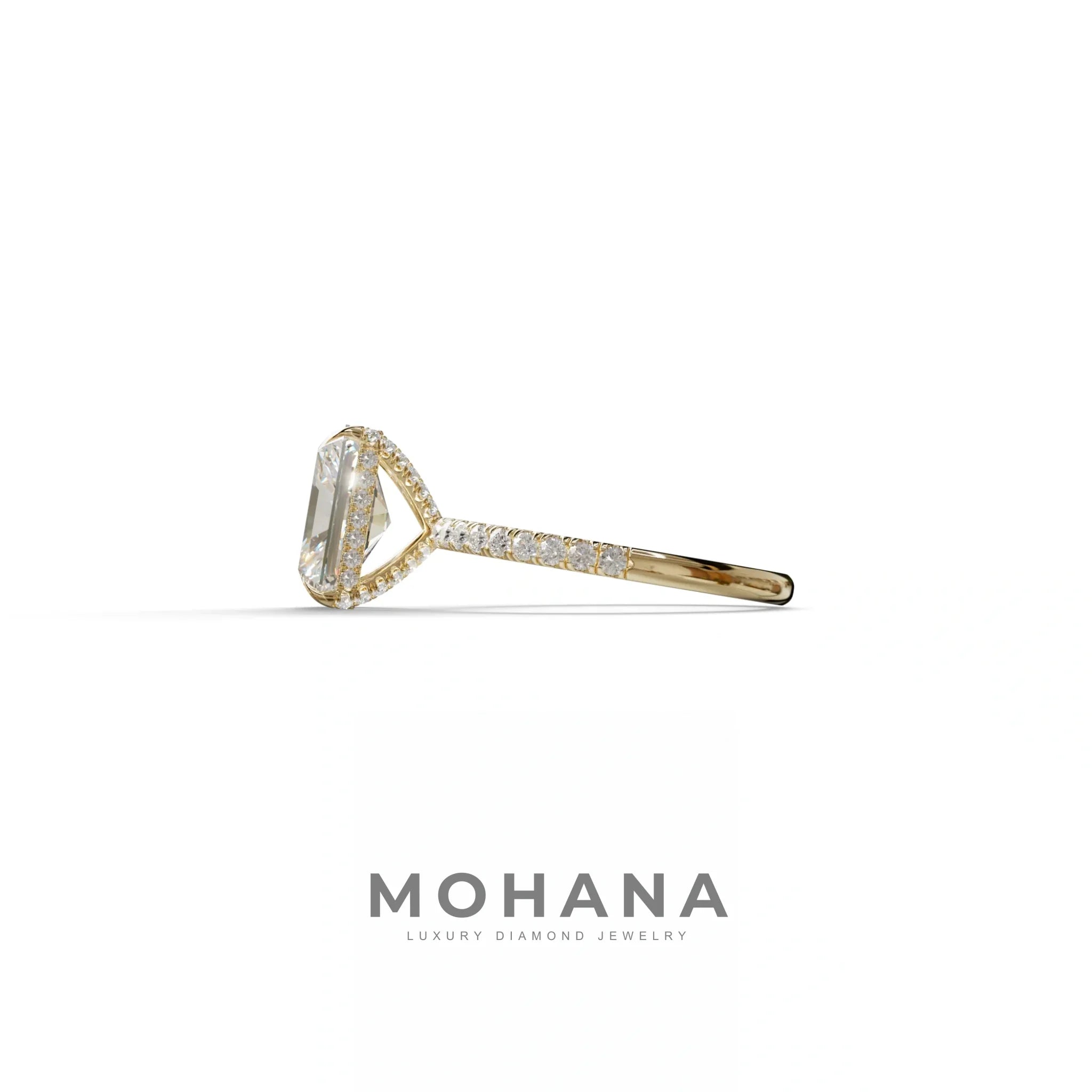 3 Carat E/VVS Radiant Cut Lab Diamond Ring -Monica