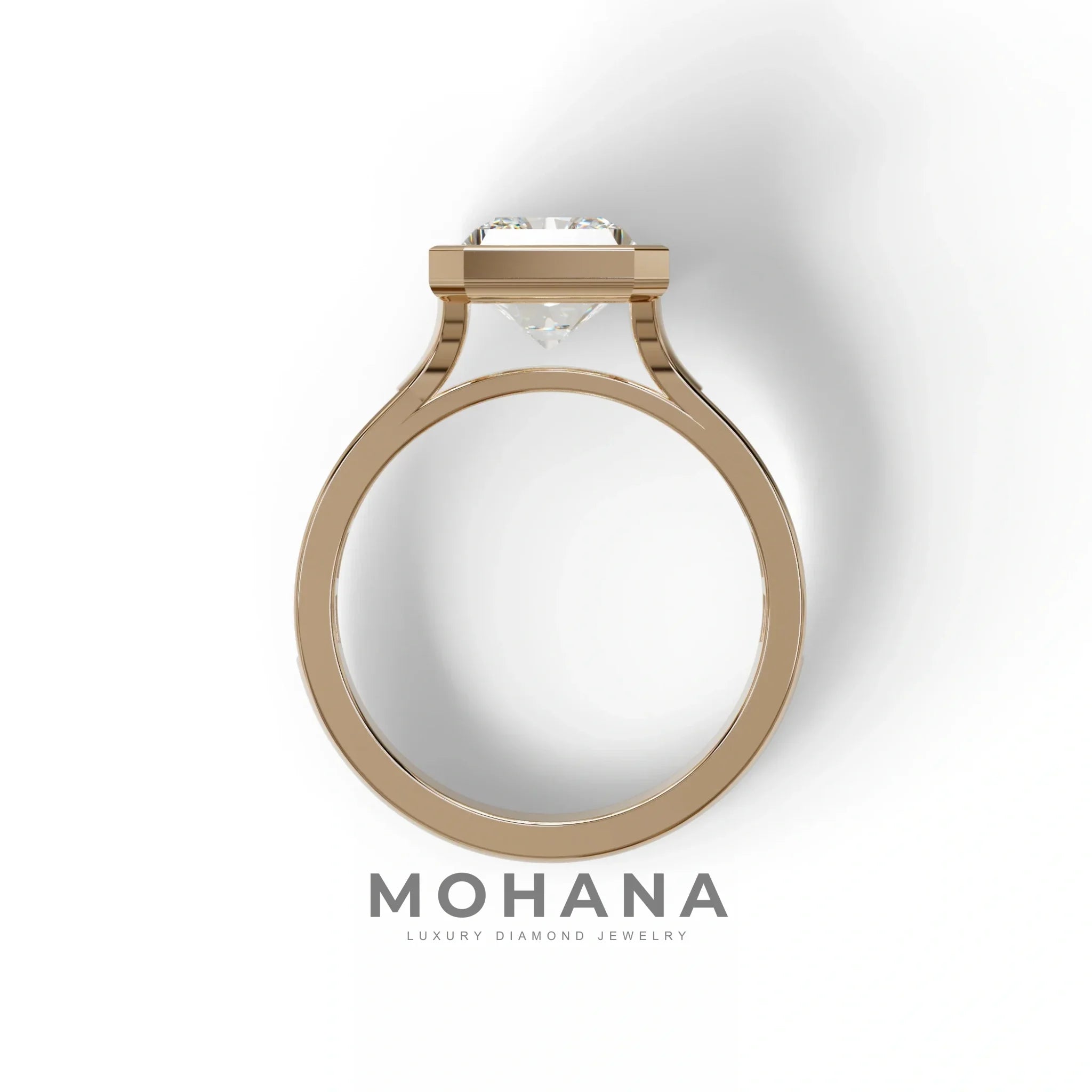 3 Ct E/VVS Radiant Cut Lab Diamond Ring - Olympia