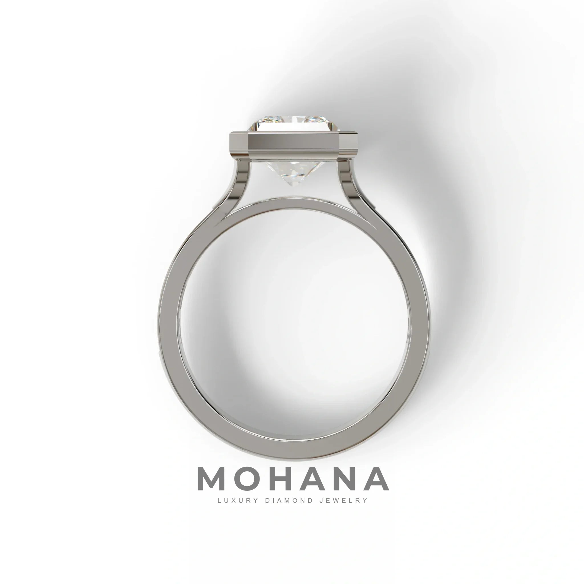 3 Ct E/VVS Radiant Cut Lab Diamond Ring - Olympia