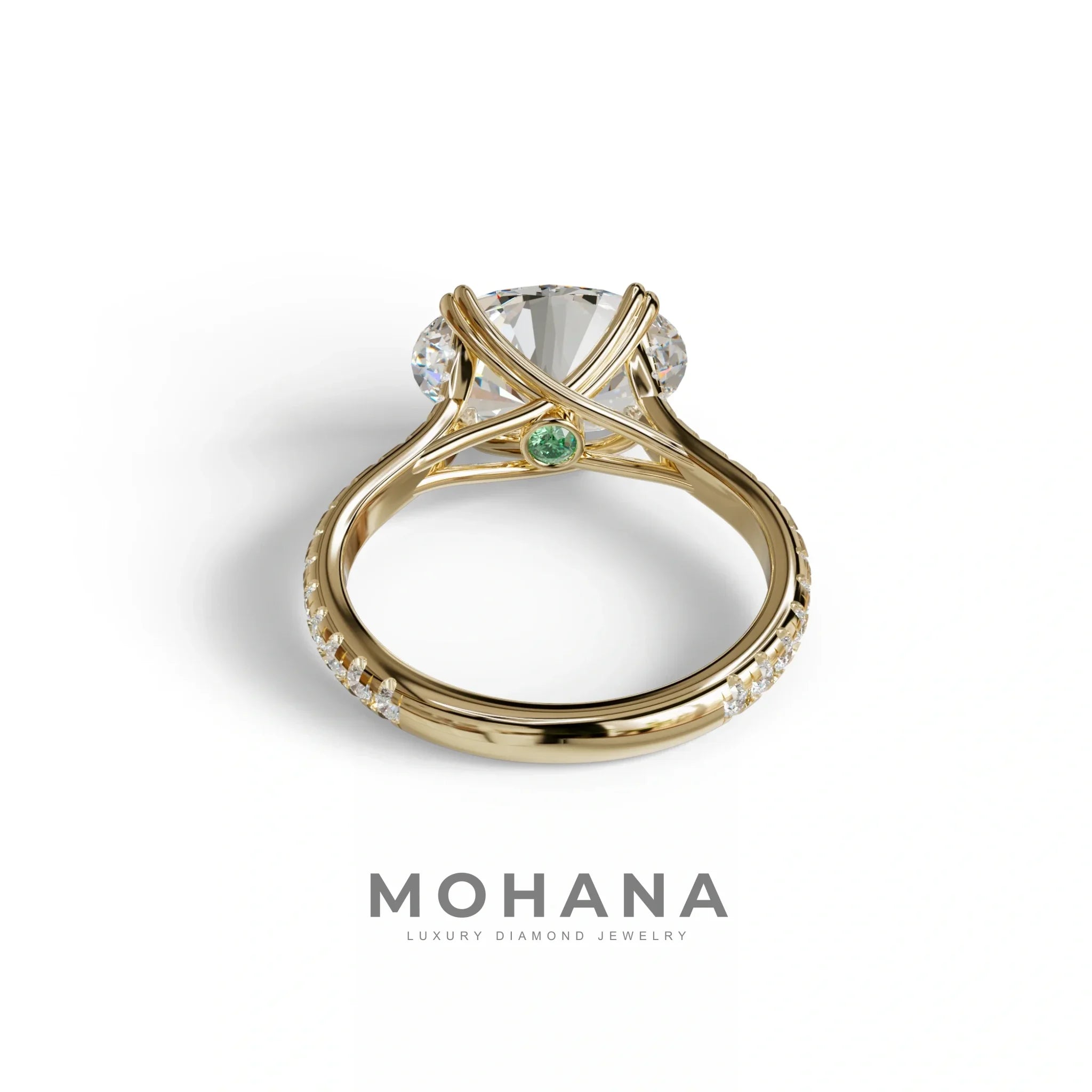 3 Carat Lab Grown Diamond Oval Cut Engagement Ring | East-West Diamond Ring - Ellipse