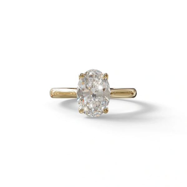 3 Carat Lab Grown Diamond Oval Cut Engagement Ring | Secret Pink Diamond- Eclipse