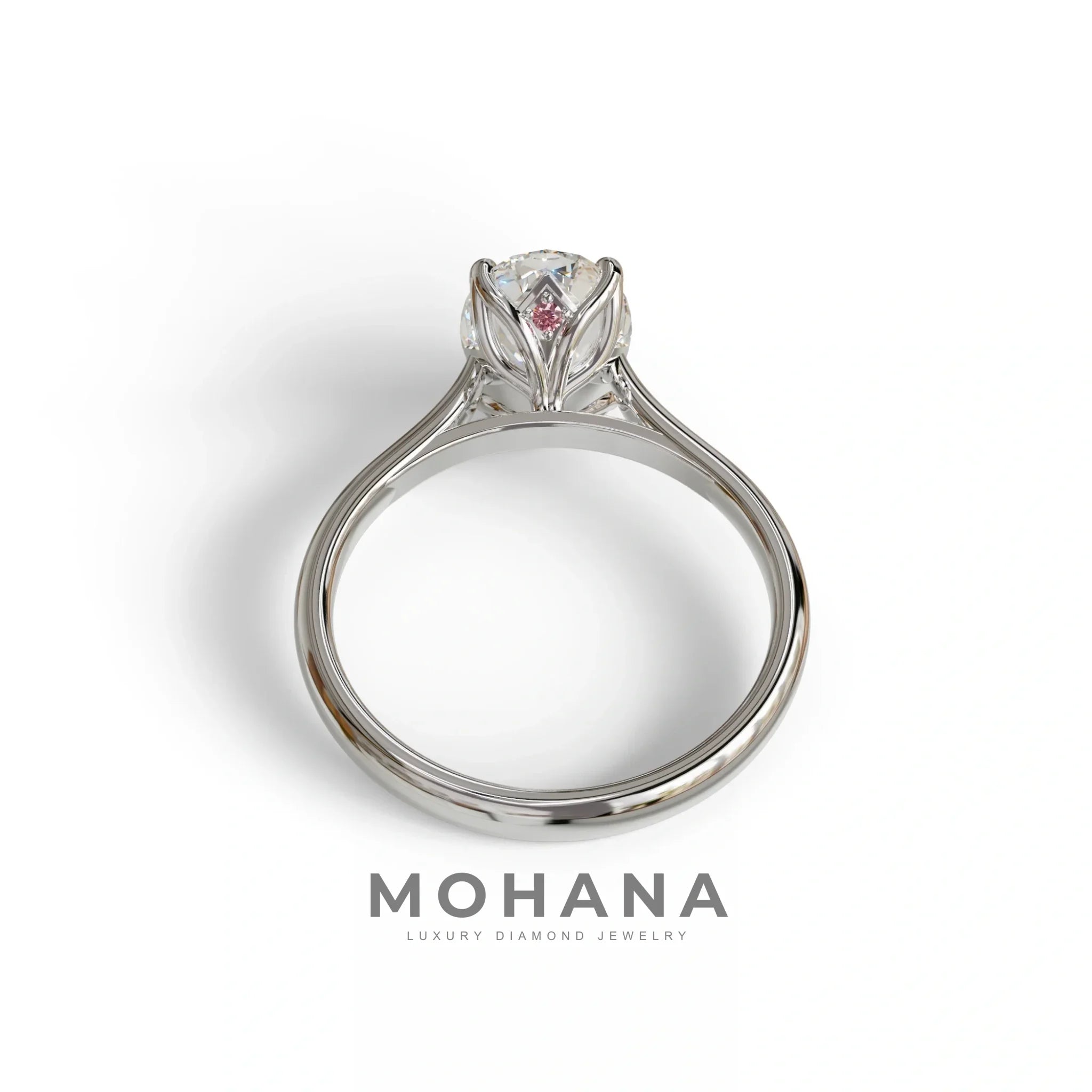 3 Carat Lab Grown Diamond Oval Cut Engagement Ring | Secret Blue Diamond- Eclipse