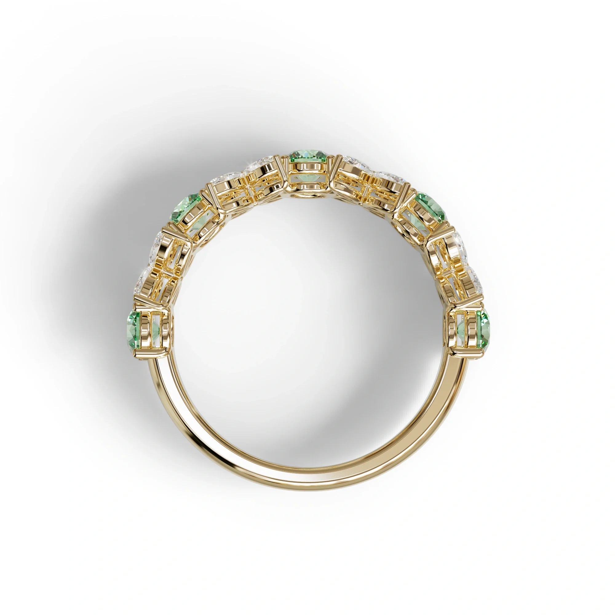 Yellow Gold Marquise & Round Brilliant Diamond Flower Cluster Ring - 18k Gold
