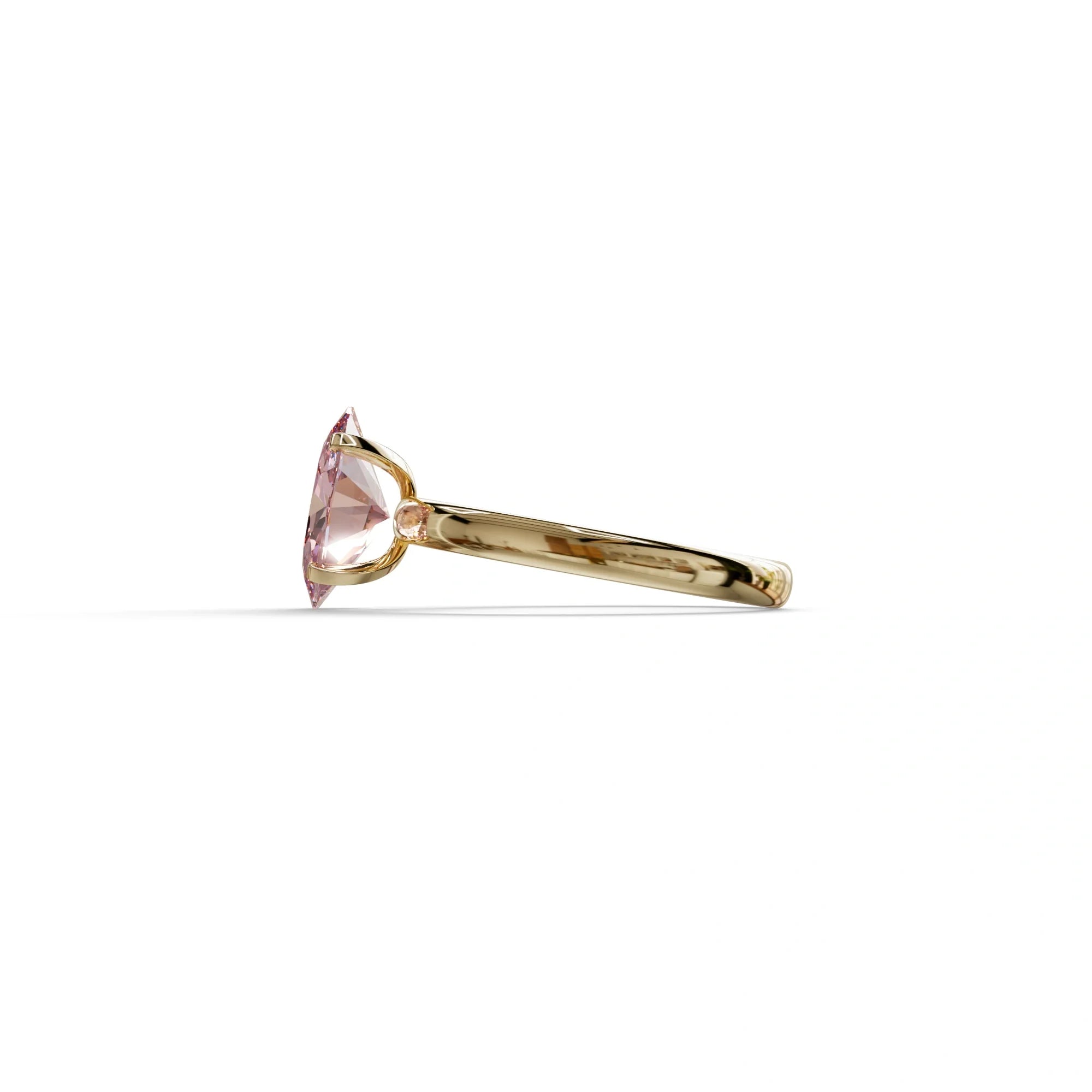 2ct Oval solitaire Diamond Ring Pink Lab Diamond Engagement Ring - Eira