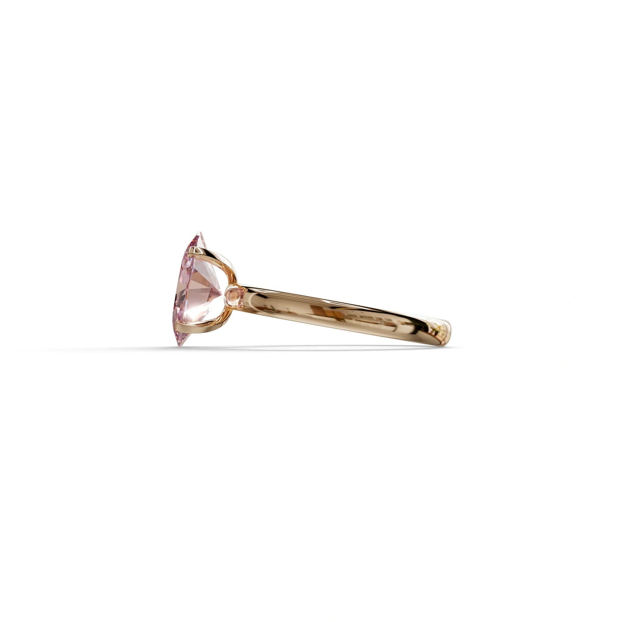 2ct Oval solitaire Diamond Ring Pink Lab Diamond Engagement Ring - Eira
