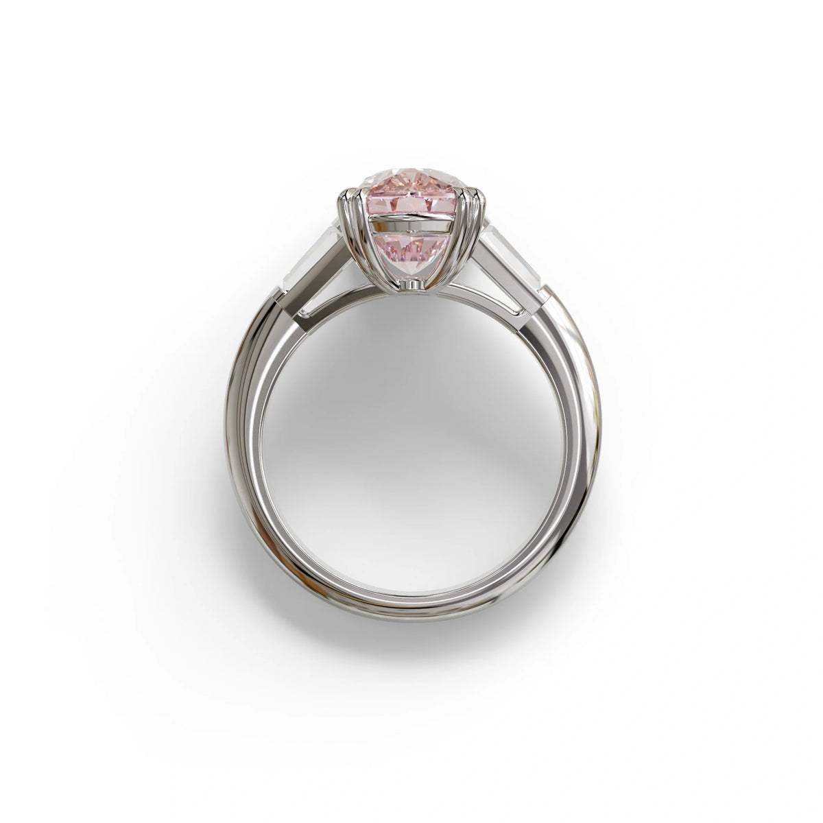 4 Carat Pink Elongated Cushion Cut Lab Diamond Engagement Ring - Sagittarius