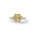 2.5 Carat Yellow Lab Grown Diamond Engagement Ring · Radiant Cut Nature-Inspired | Aurora - view 1