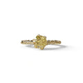 1 Carat Yellow Round Cut Lab Diamond Ring - Hyper Glam - 10K Solid Gold / Yellow Gold