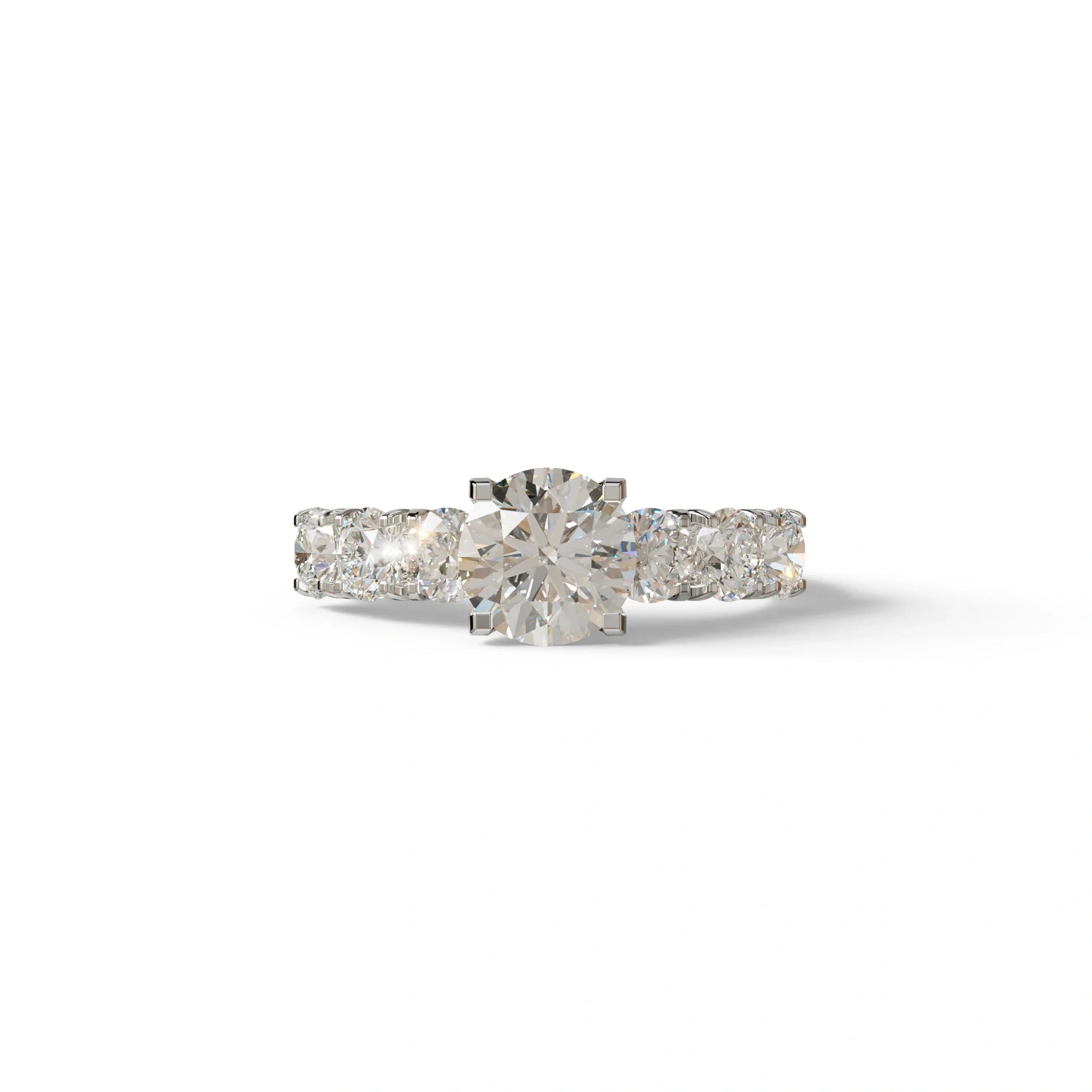 1.50 Carat LaB Diamond Engagement Ring - Angeleno - 10K Solid Gold / White Gold