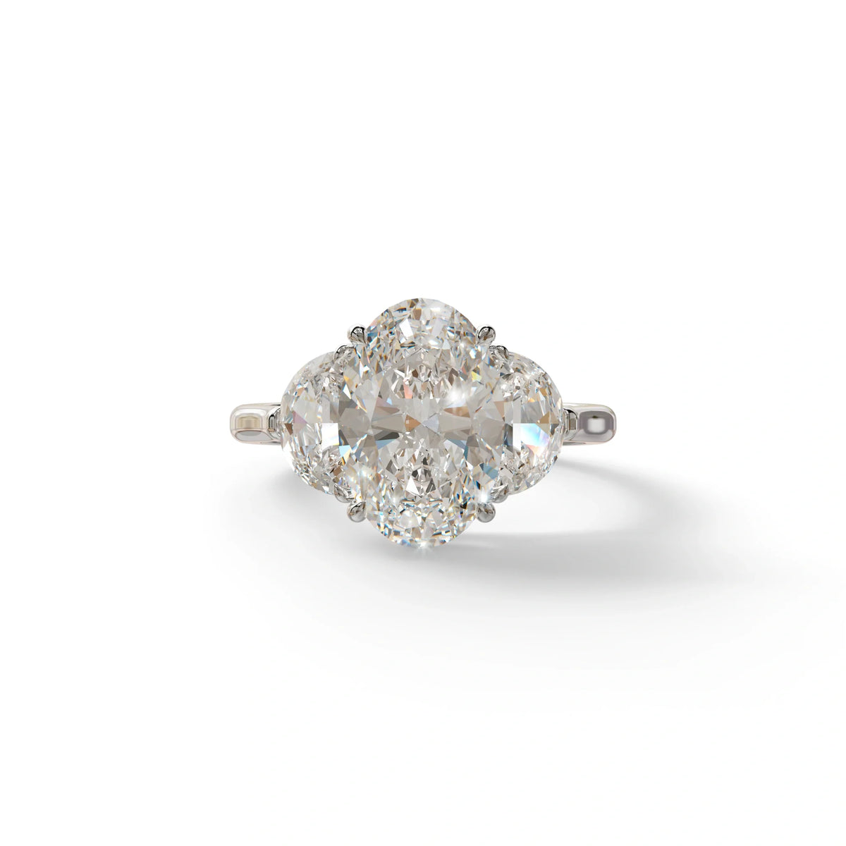 3 Carat Lab Grown Diamond Engagement Ring · Oval Cut Three Stone | Constellation - view 3