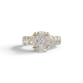 4 Carat E VVS Cushion Cut Full Eternity Lab Grown Diamond Ring - Enigma - 10K Solid Gold / Yellow Gold