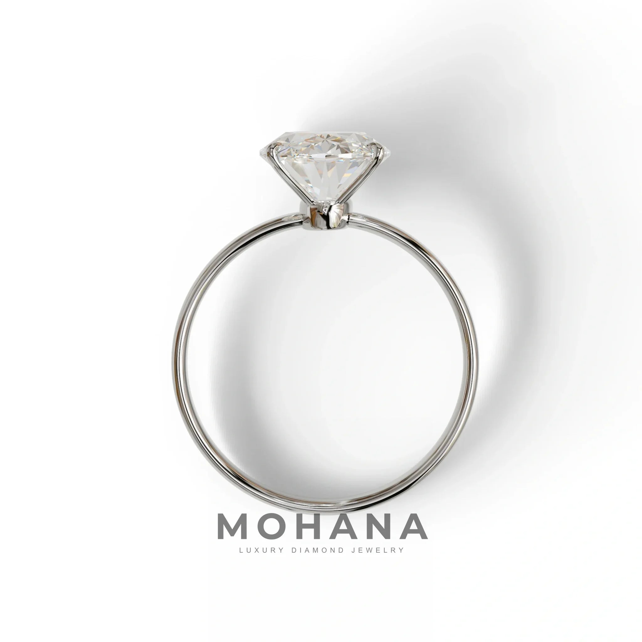 4 Carat Oval cut Lab Grown Diamond Solitaire Engagement Ring E VVS Diamond - Cadris