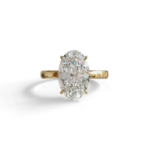 4 Carat Lab Grown Diamond Engagement Ring – Oval Cut Solitaire | Cadris
