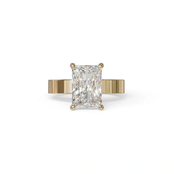4 Carat Lab Grown Diamond Engagement Ring – Radiant Cut Solitaire | Crownfire