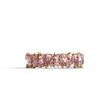 Pink Pear Diamond Full Eternity Band - Stackable Ring - 10K Solid Gold / Yellow Gold