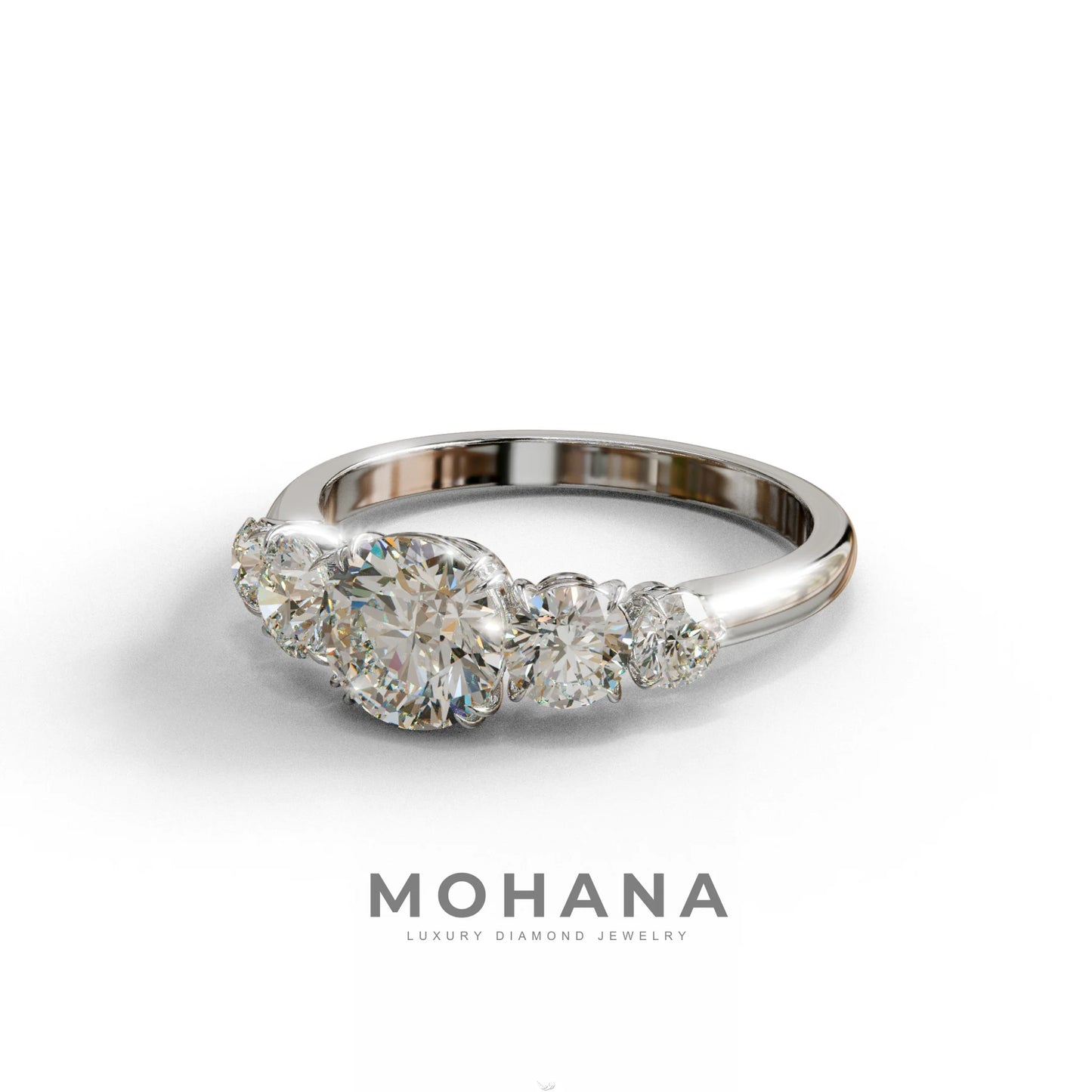 4 Carat Round Multi Stone Diamond Ring - Avia