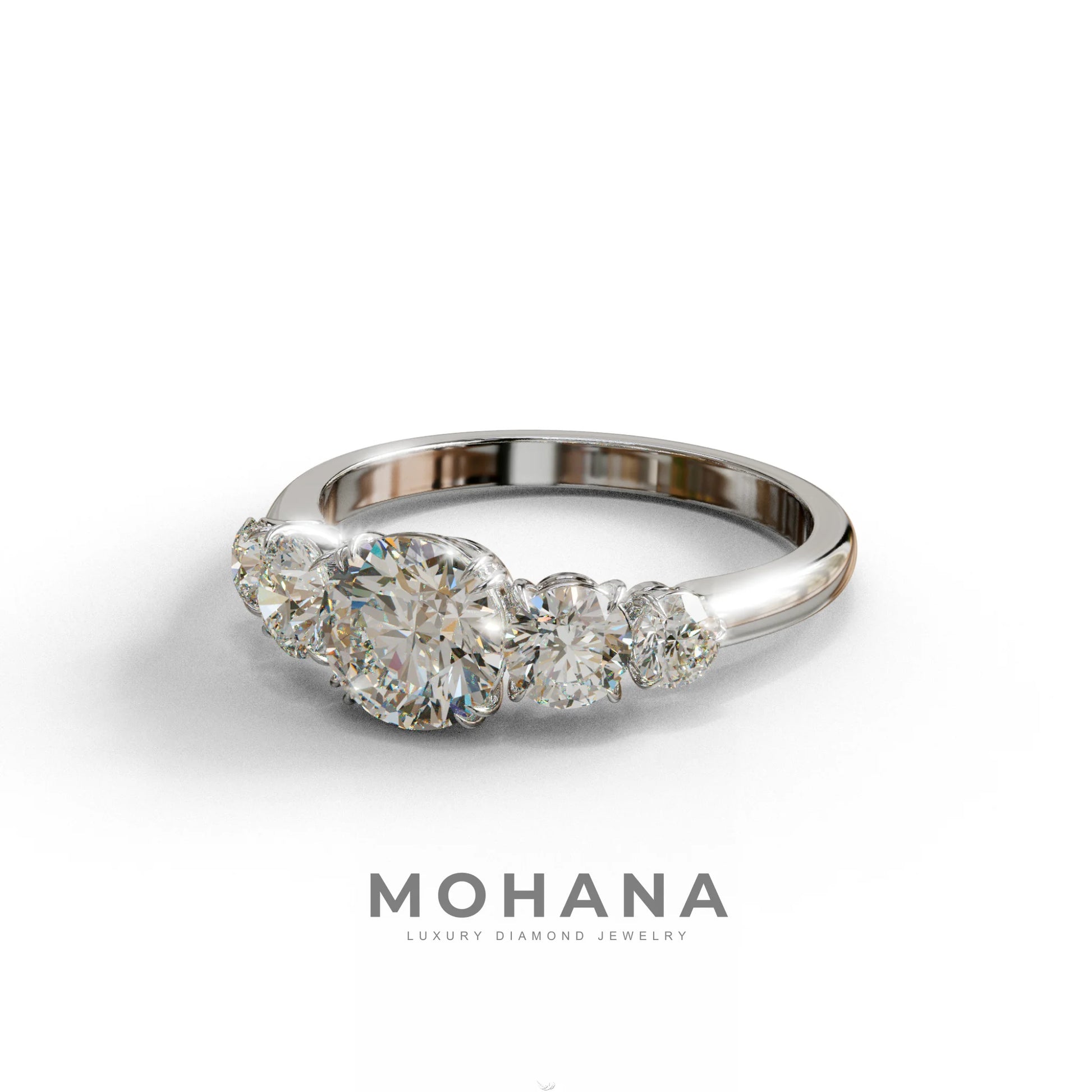 4 Carat Round Multi Stone Diamond Ring - Avia