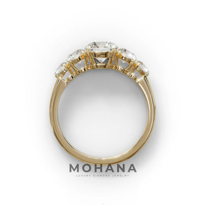 4 Carat Round Multi Stone Diamond Ring - Avia