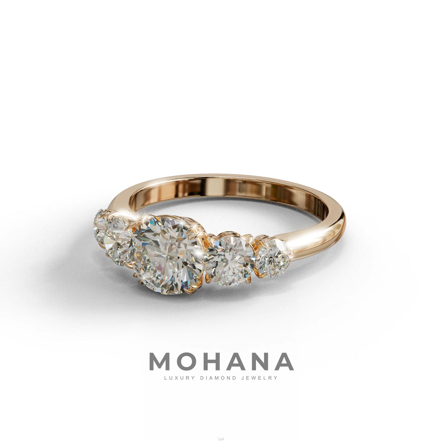 4 Carat Round Multi Stone Diamond Ring - Avia
