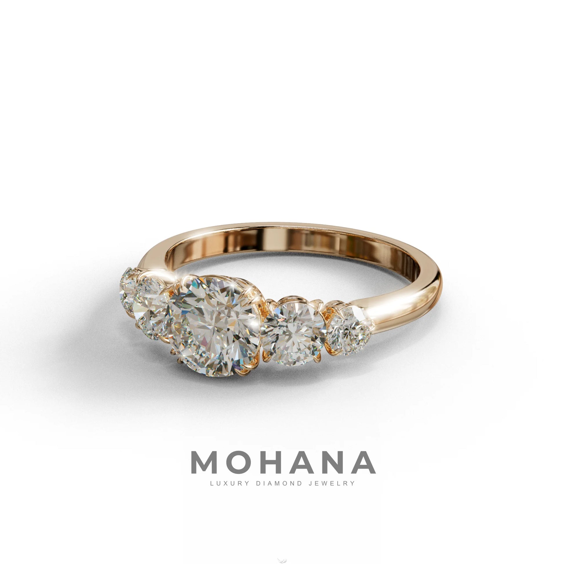 4 Carat Round Multi Stone Diamond Ring - Avia