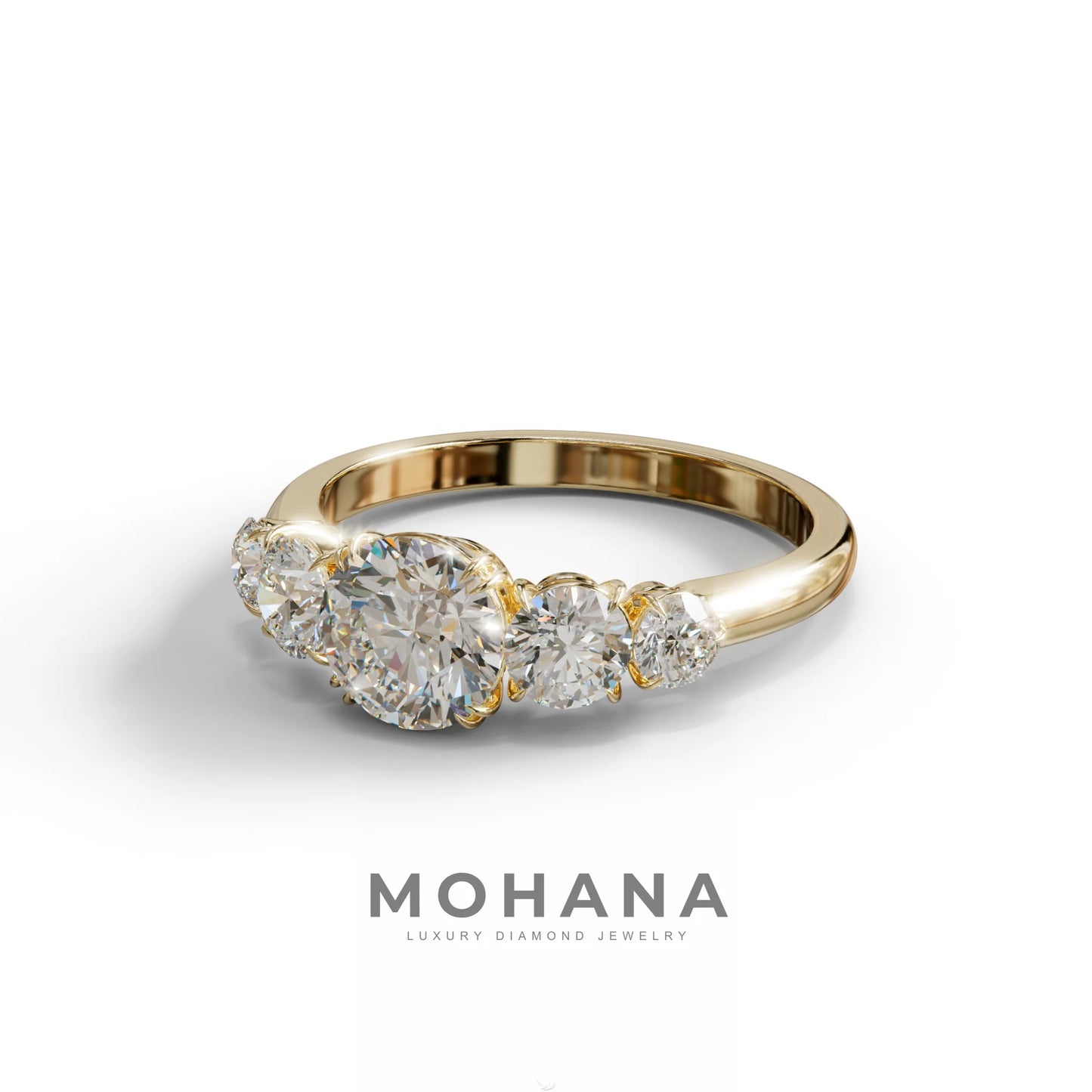 4 Carat Round Multi Stone Diamond Ring - Avia