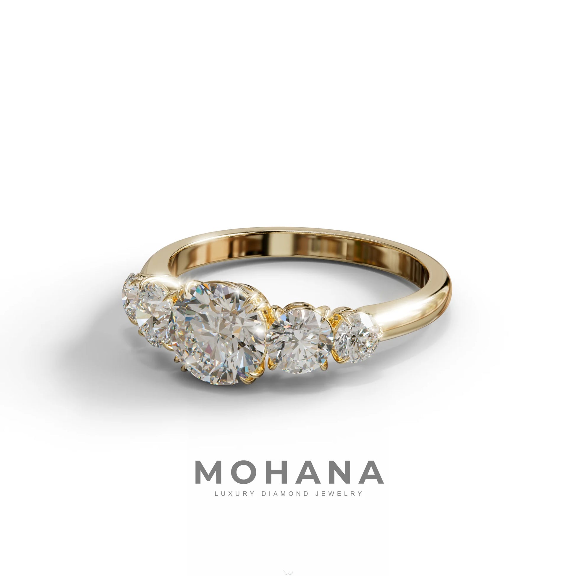 4 Carat Round Multi Stone Diamond Ring - Avia