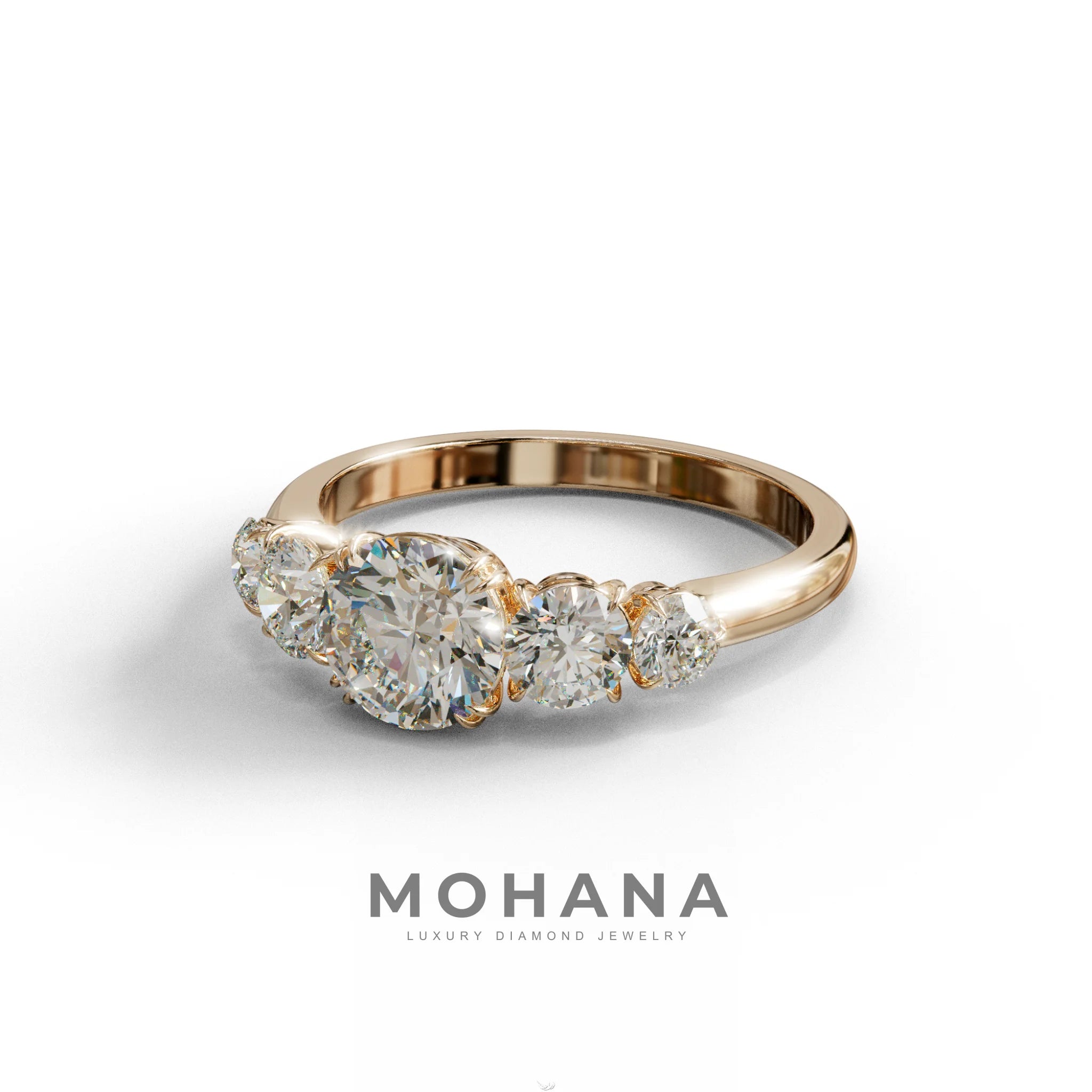 4 Carat Round Multi Stone Diamond Ring - Avia