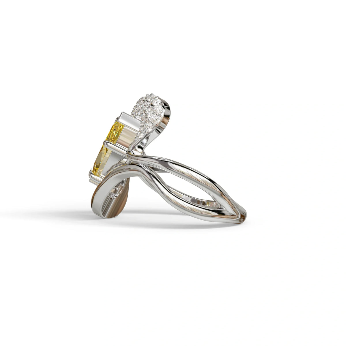3 Carat Marquise Cut Yellow Lab Grown Diamond Ring - Myka