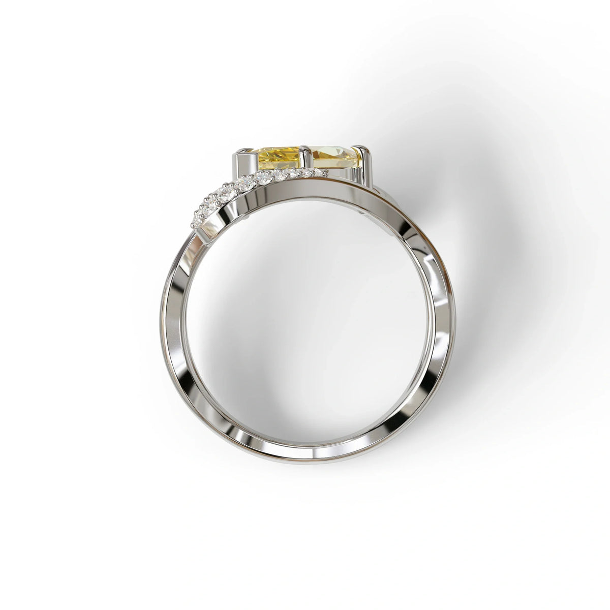 3 Carat Marquise Cut Yellow Lab Grown Diamond Ring - Myka