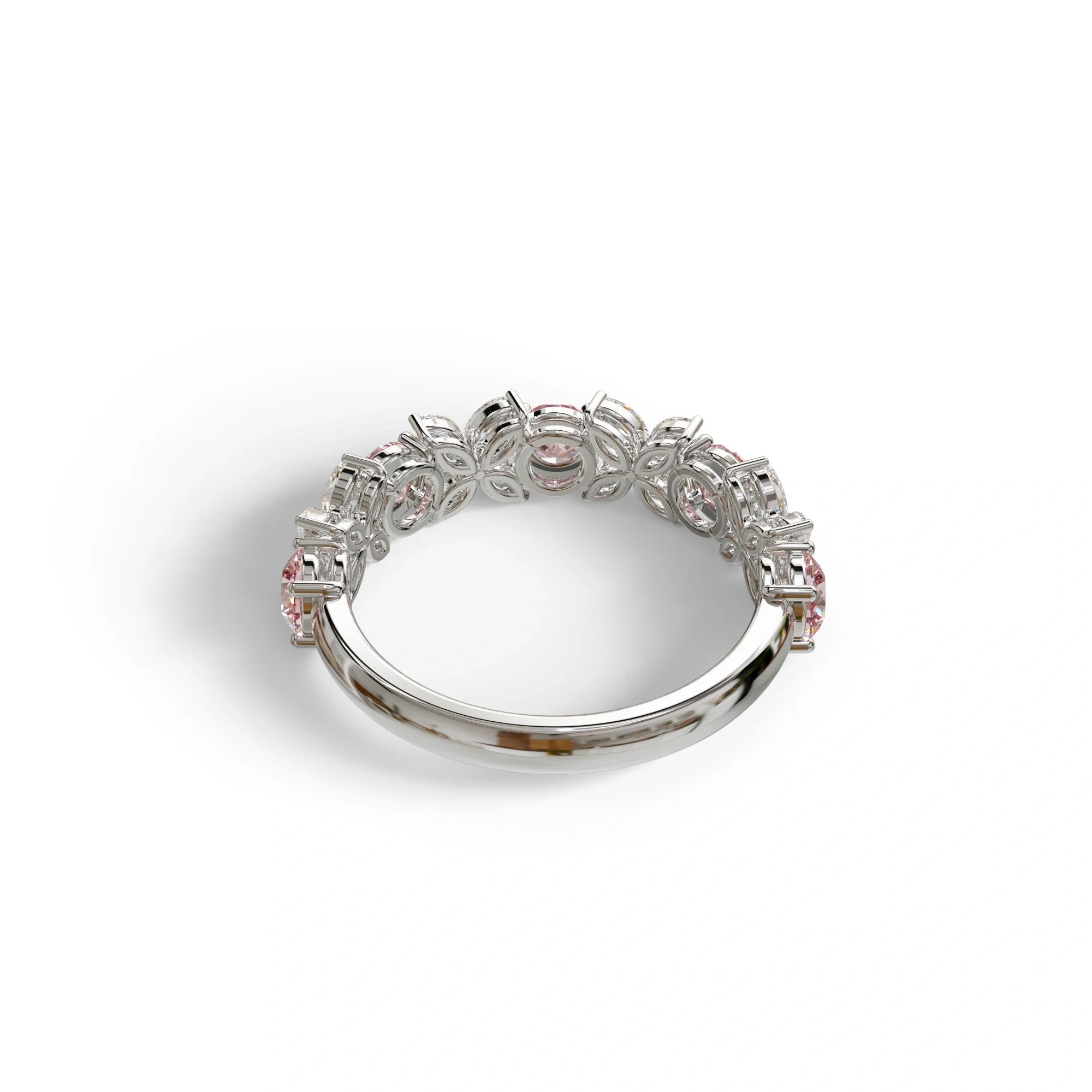 Yellow Gold Marquise & Round Brilliant Diamond Flower Cluster Ring - 18k Gold