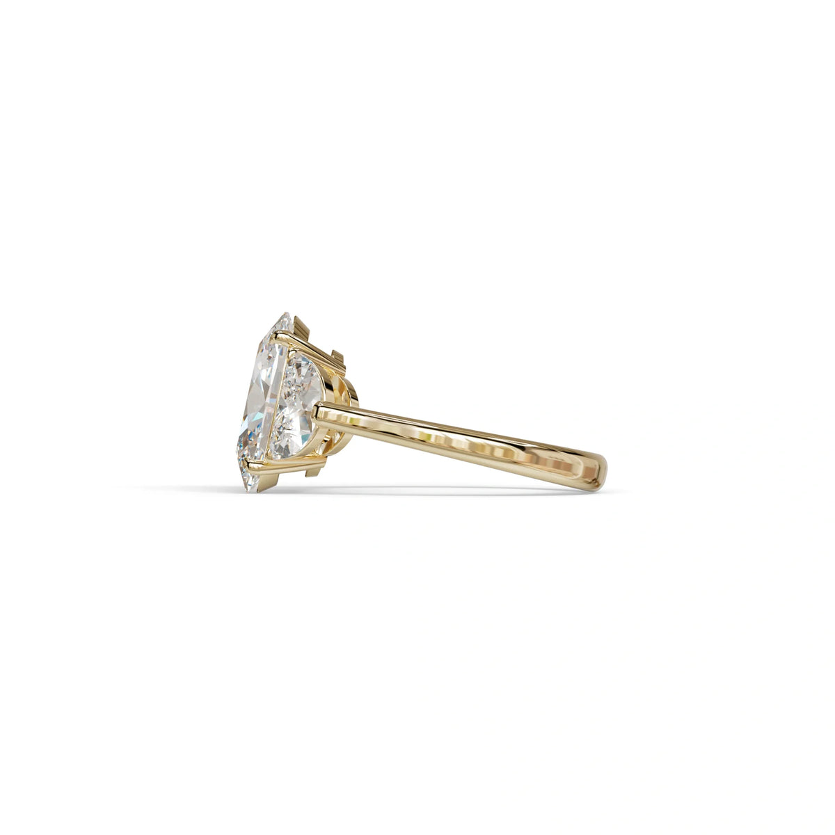 3 Carat Lab Grown Diamond Engagement Ring · Oval Cut Three Stone | Constellation - view 4