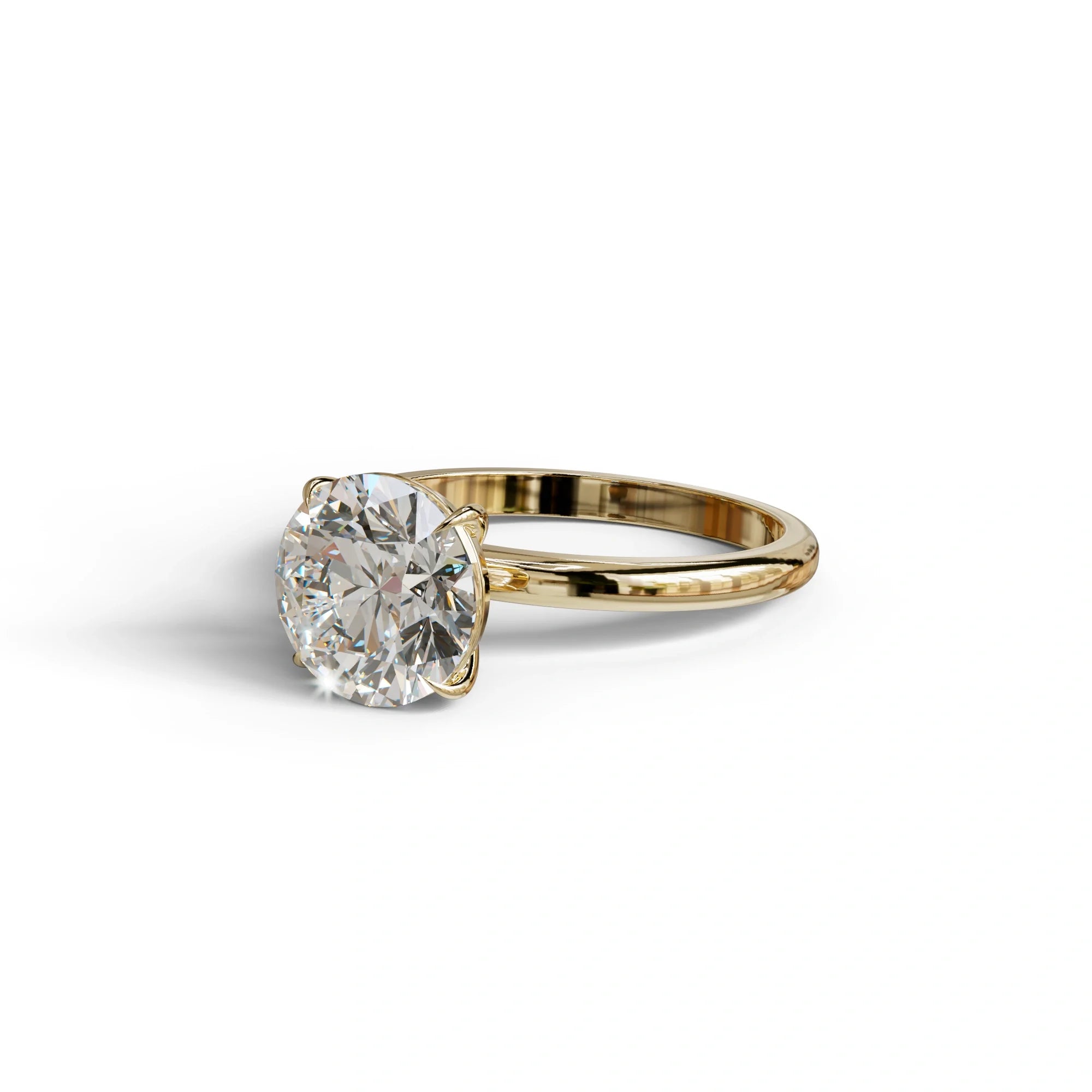 E-VVS Round Cut Solitaire Lab Diamond Engagement Ring - Italia