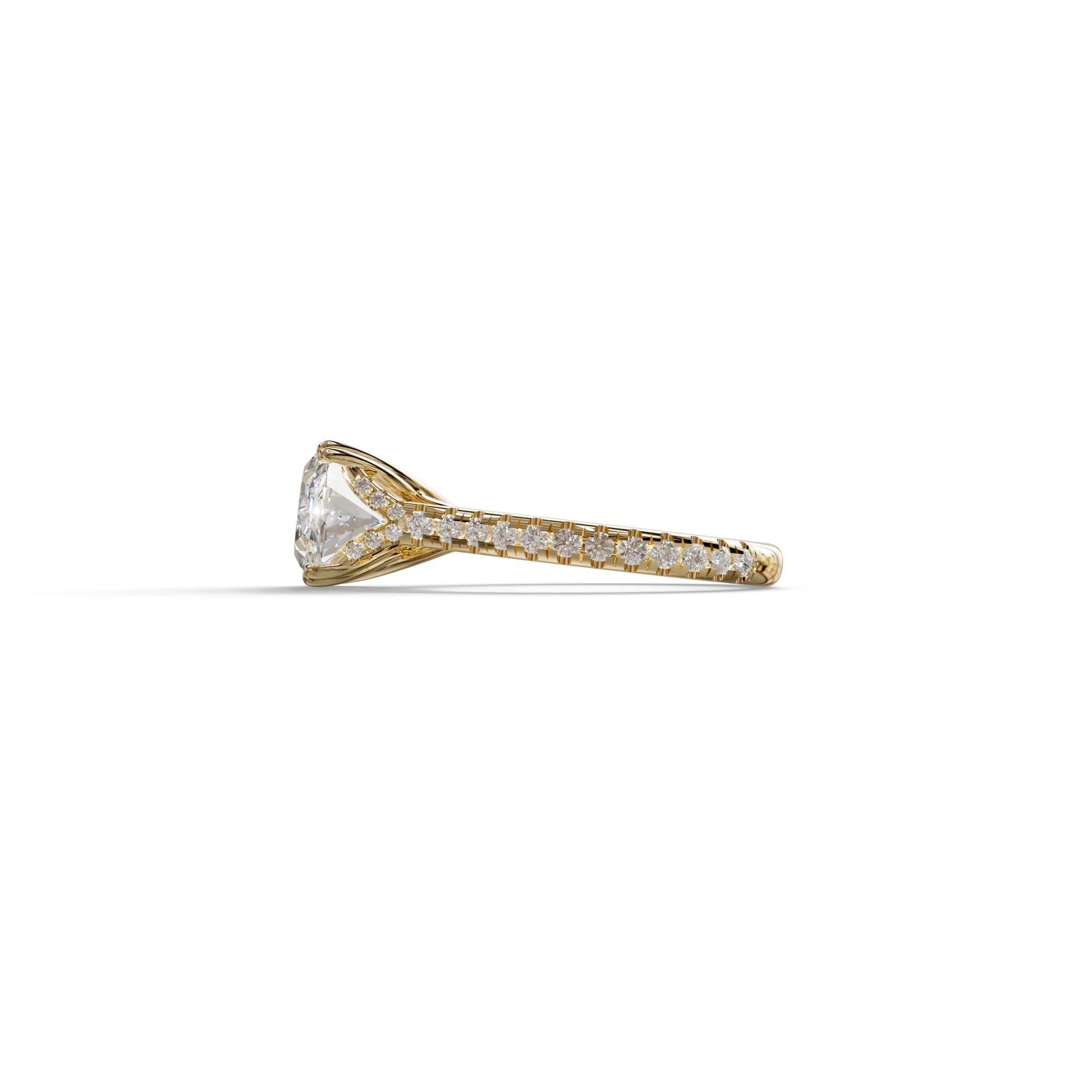 3 Carat Lab Grown Diamond Oval Cut Engagement Ring | East-West Diamond Ring - Ellipse