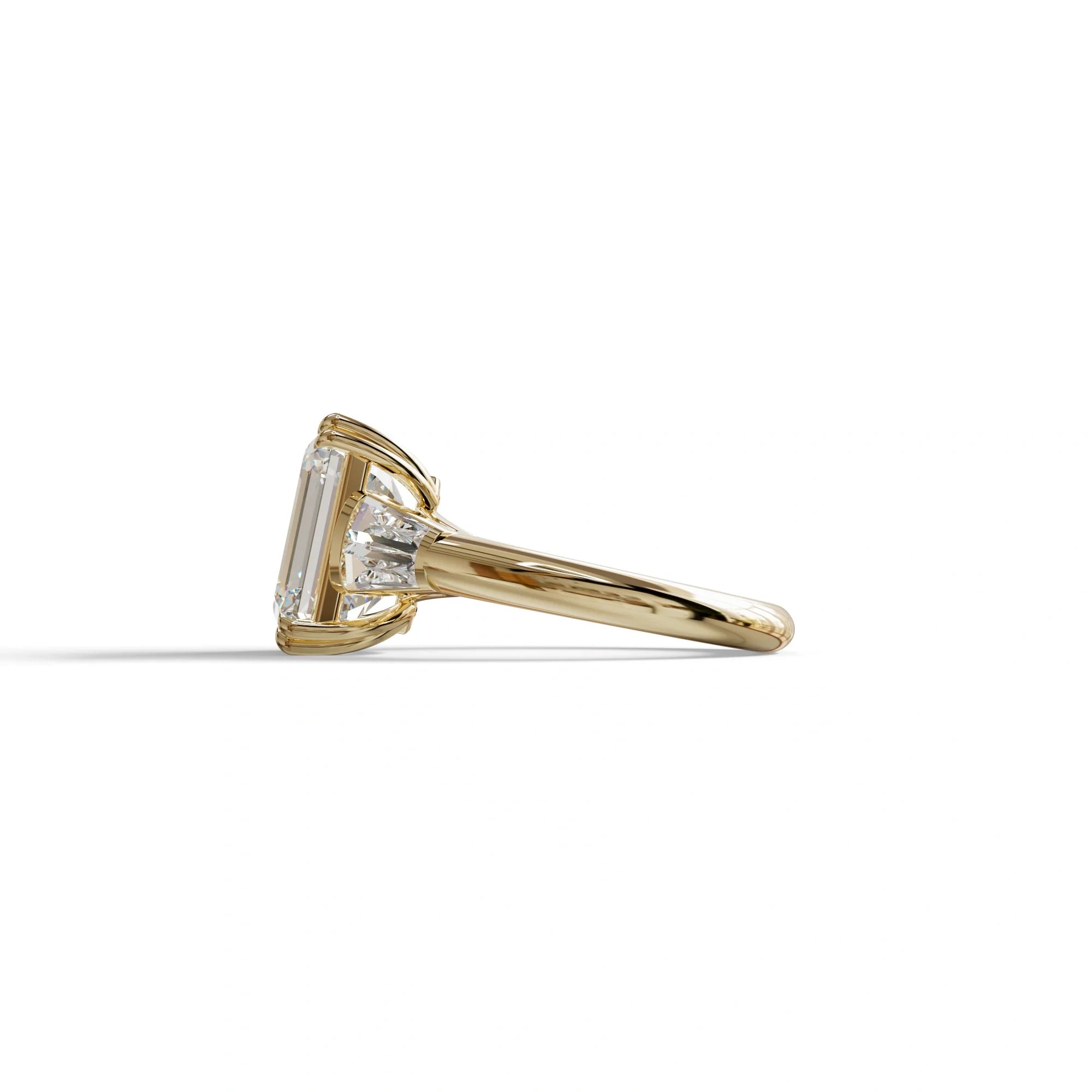 3 Carat E VVS Emerald & Baguette Cut Multi Stone Lab Diamond Ring - Lami